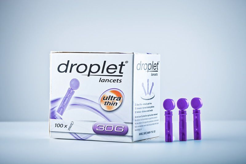 Ланцет (скарифікатор) Droplet, стерильний, 30G, 100 шт.